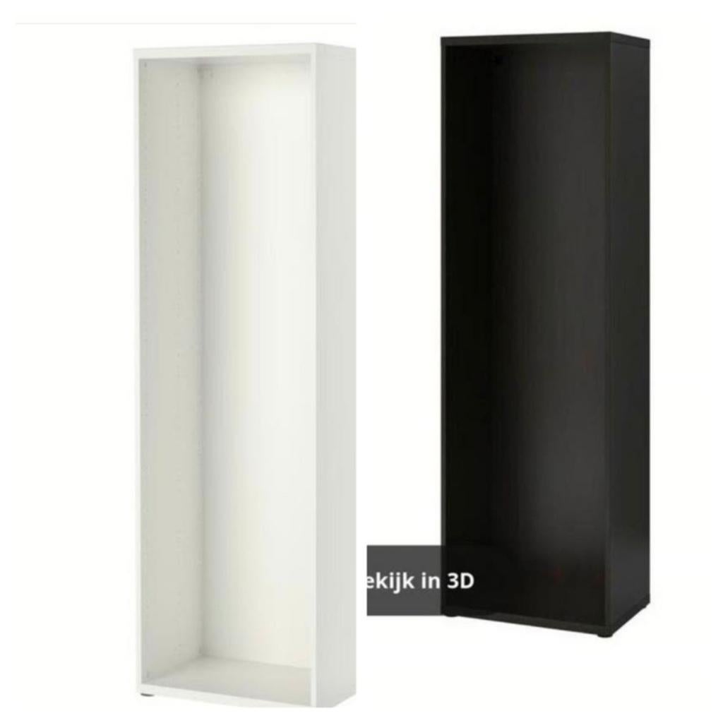BESTA basiselement wit en zwartbruin 60x40x192 cm, Ophalen, 25 tot 50 cm, 50 tot 100 cm, Minder dan 100 cm