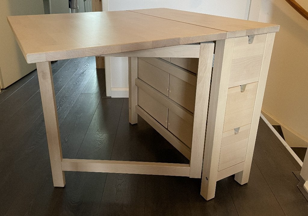 IKEA Norden klaptafel, Ophalen, 100 tot 150 cm, Zo goed als nieuw, Vier personen