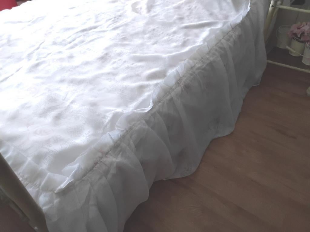 Satijn met synthetisch damast zelf Groot tafellaken maken, Hobby en Vrije tijd, Stoffen en Lappen, Blauw, 120 cm of meer, Ophalen of Verzenden