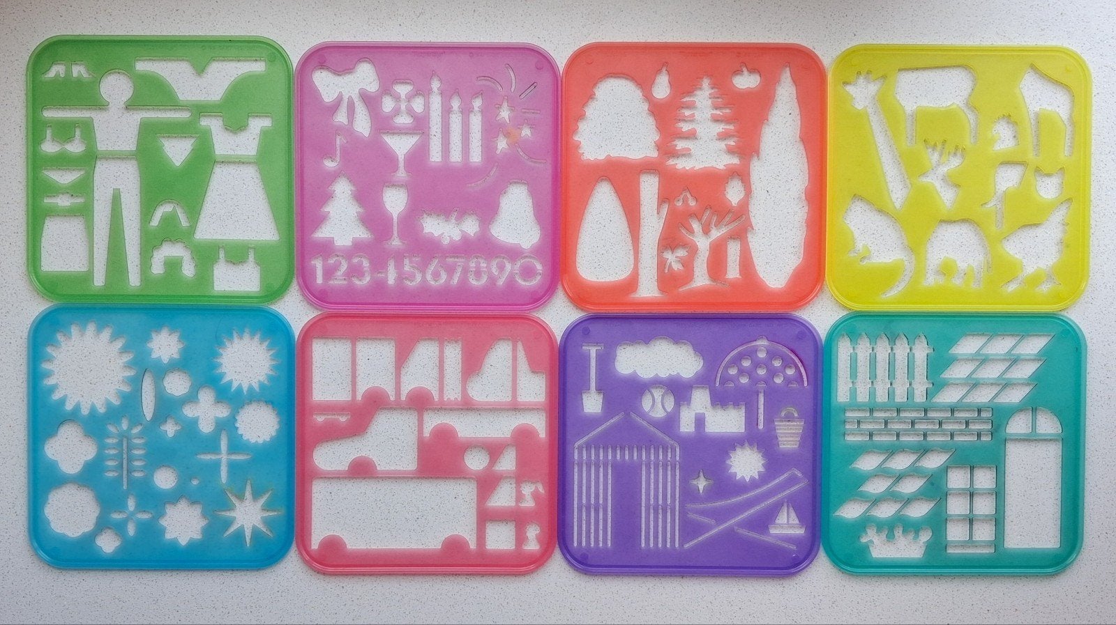 Tupperware 8 teken sjablonen set 2., Ophalen, Gebruikt, Overige typen