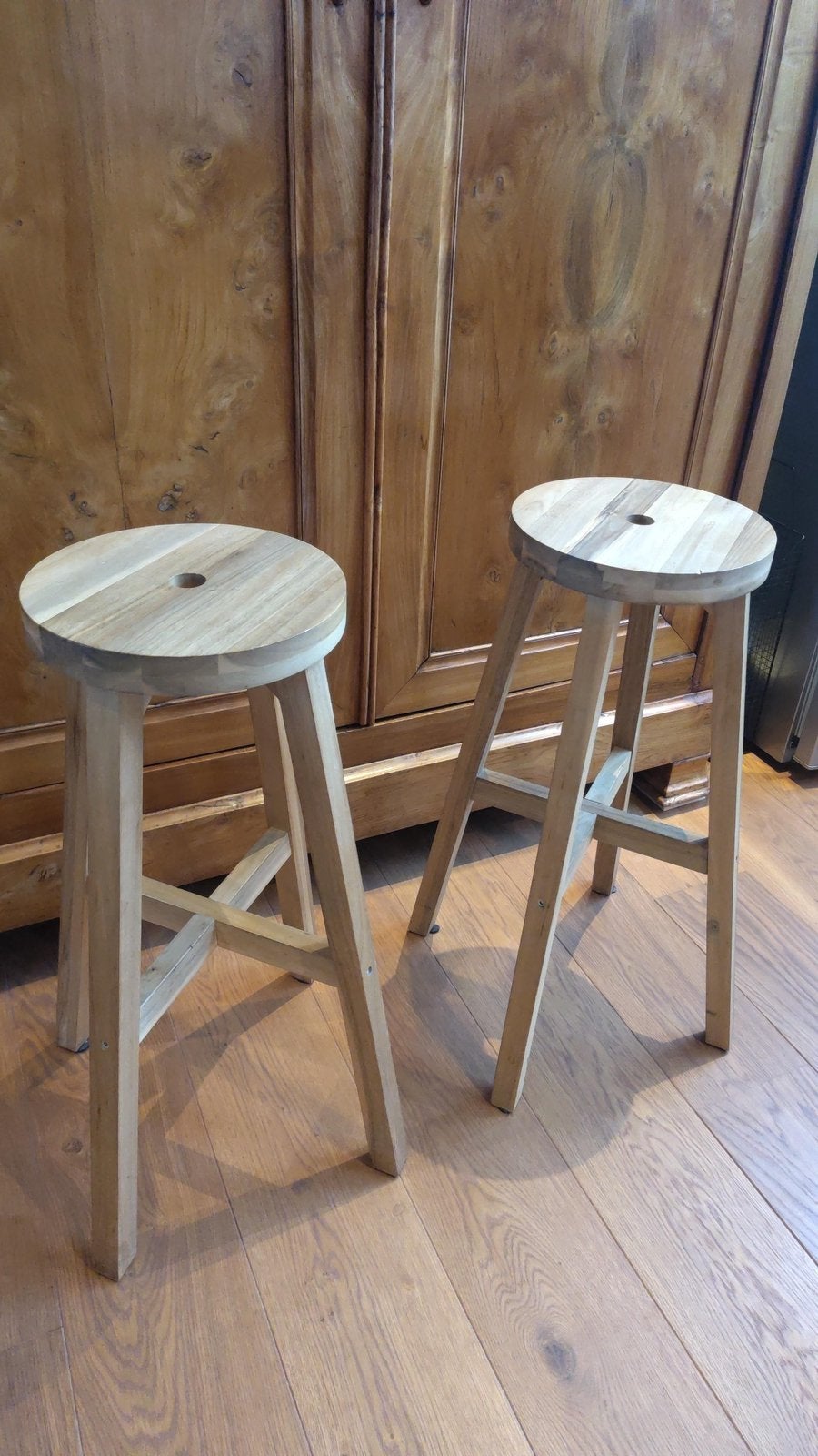 2 Barkrukken van Ikea, Huis en Inrichting, 2 krukken, Ophalen, Gebruikt, 60 tot 90 cm