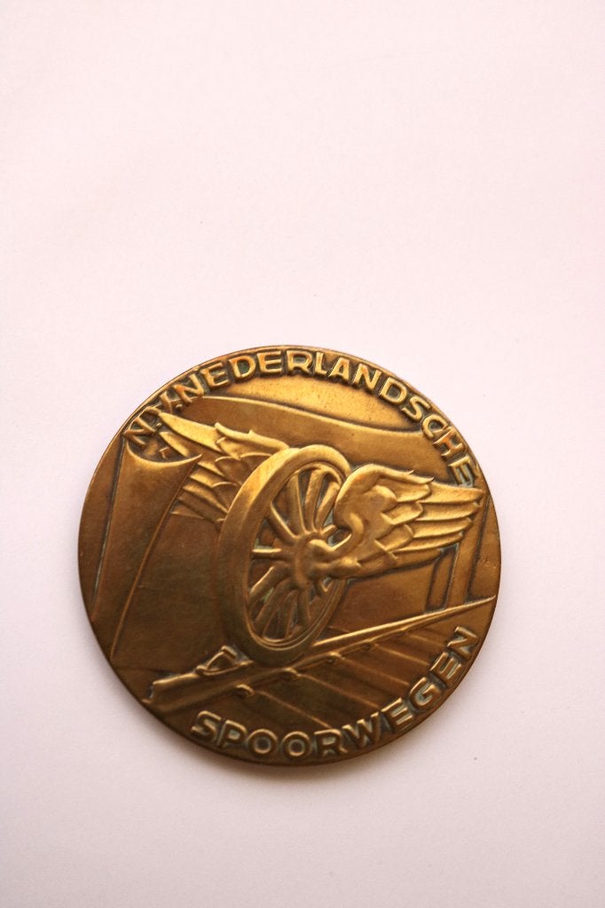 Penning staking spoorwegen 1944, Ophalen of Verzenden, Brons, Nederland