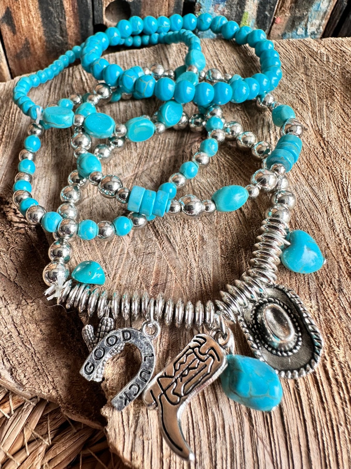 Boho armbanden / turquoise / set van 5 / ibiza / festival, Ophalen of Verzenden, Nieuw