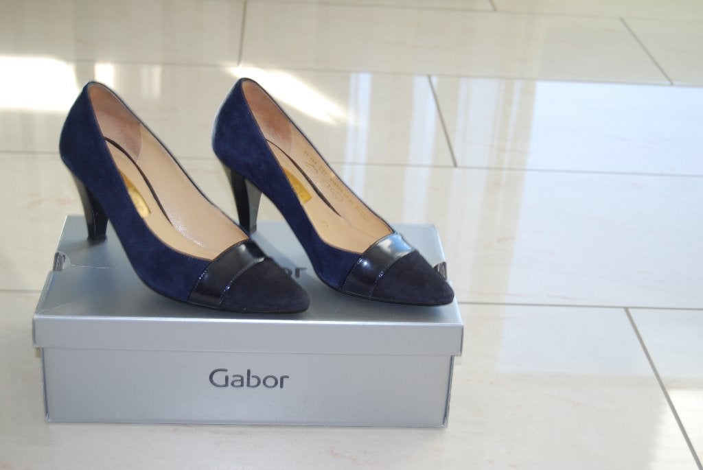 Gabor suède pumps - Elegant en comfortabel - Maat 35½, Pumps, Blauw, Gabor, Ophalen of Verzenden