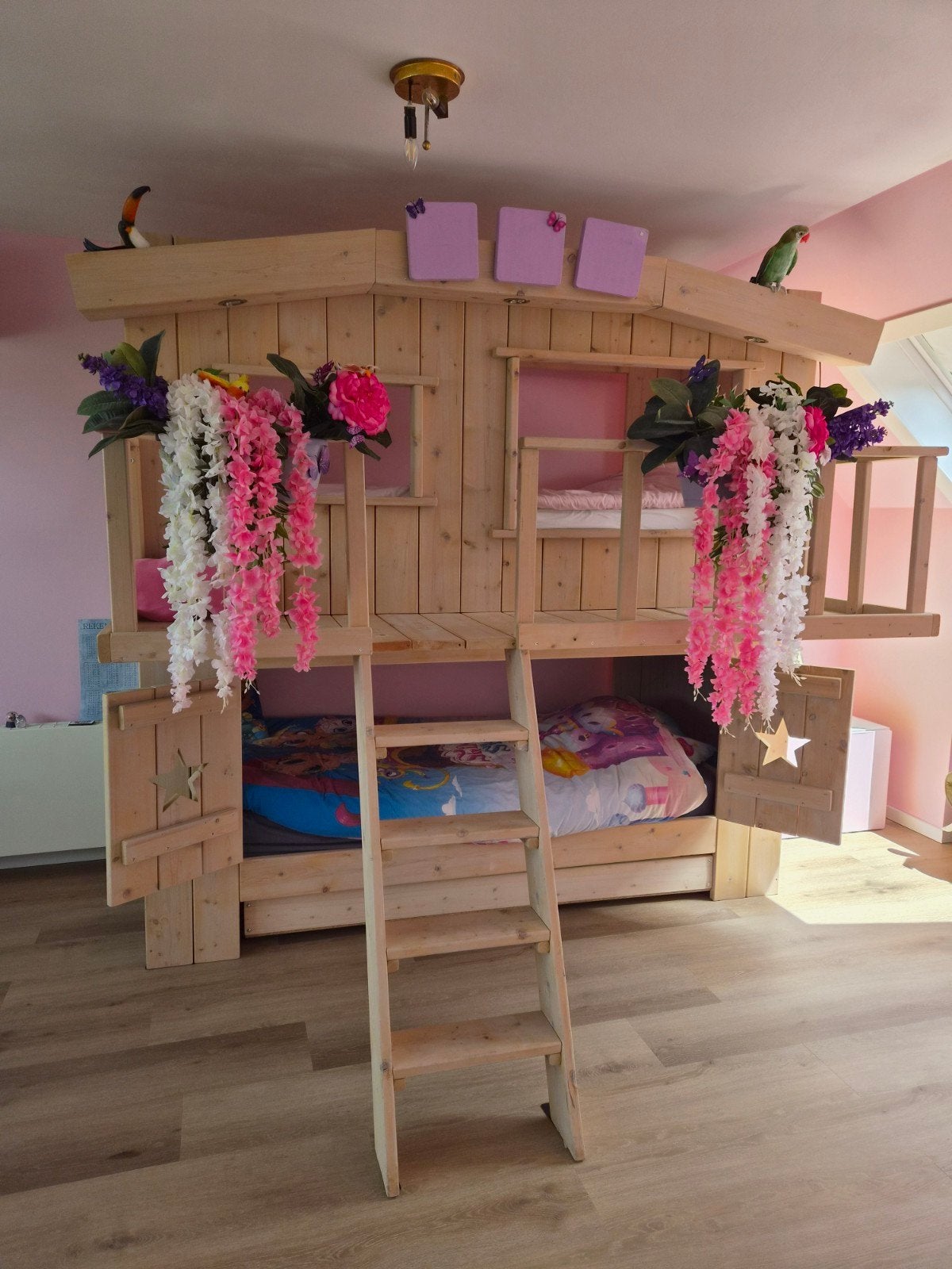 Boomhutbed voor kinderen, Ophalen, 90 cm, Tweepersoons, Zo goed als nieuw