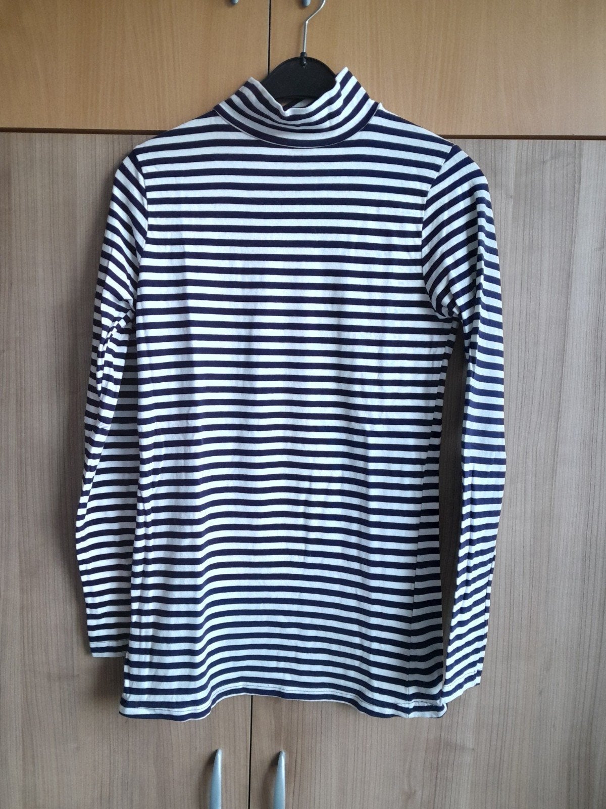 Longsleeve Bretonse streep donkerblauw maat L, Blauw, Maat 42/44 (L), Ophalen of Verzenden, Onbekend