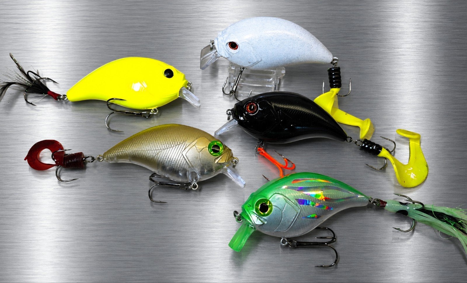 5 grote Bolle Polder Pluggen + TackleBox +  Fluorocarbon ond, Ophalen of Verzenden, Gebruikt, Overige typen