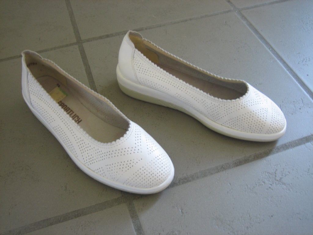 Mooie wit soepel leren ballerinas CALIFORNIA 38-39 snazzeys, Verzenden, Wit, Nieuw, Ballerina's