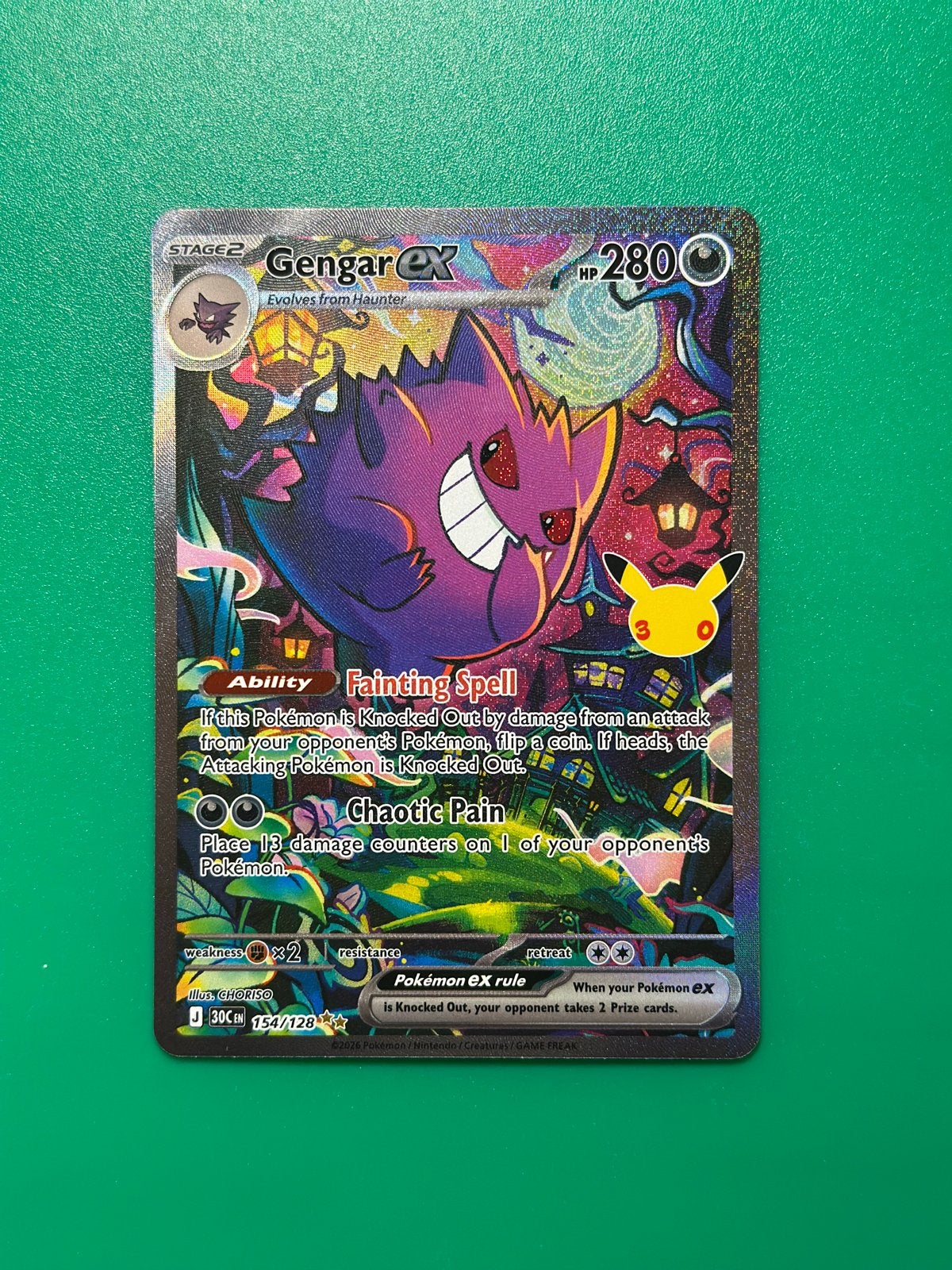 Gengar ex 154/128 SIR 30th Pokémon (m2456377449) — Verzamelkaartspellen ...