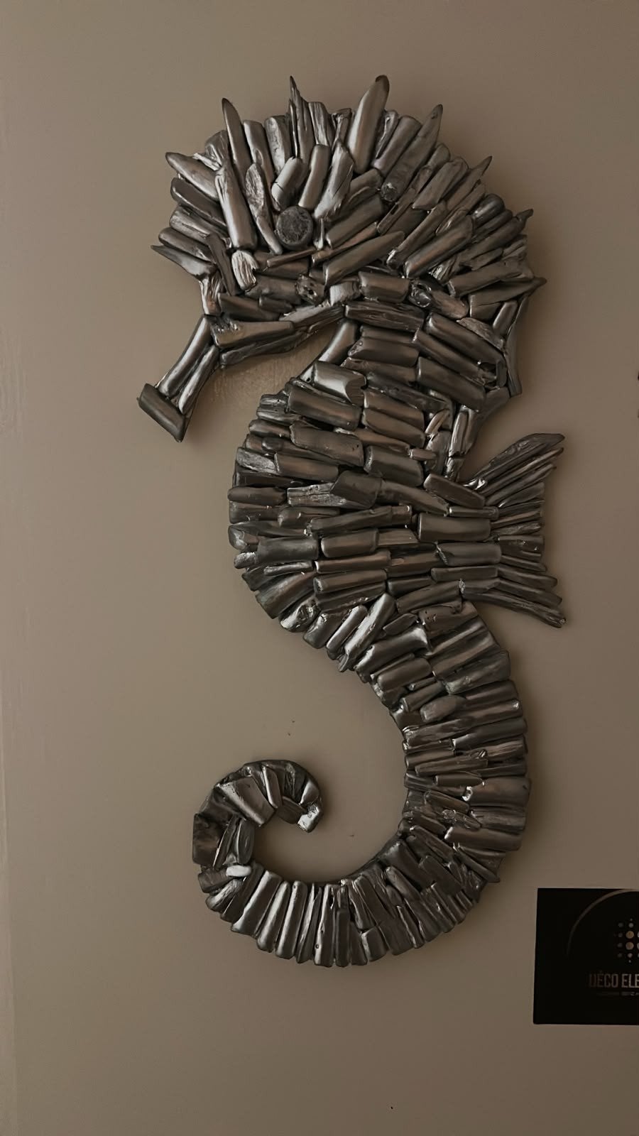 groot Zeepaard Wanddecoratie van Drijfhout 74 cm, Huis en Inrichting, Woonaccessoires | Overige, Hout, Overige stijlen, Ophalen of Verzenden