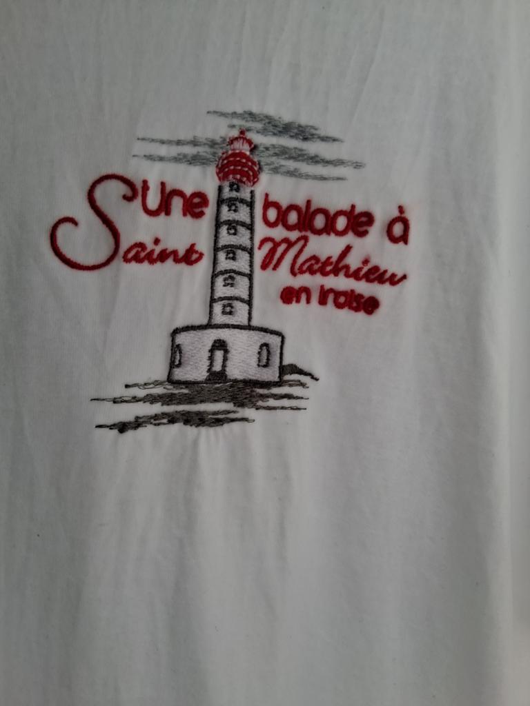 Wit T-shirt met vuurtoren borduursel, Kleding | Dames, T-shirts, Wit, Maat 42/44 (L), Nieuw, Ophalen of Verzenden