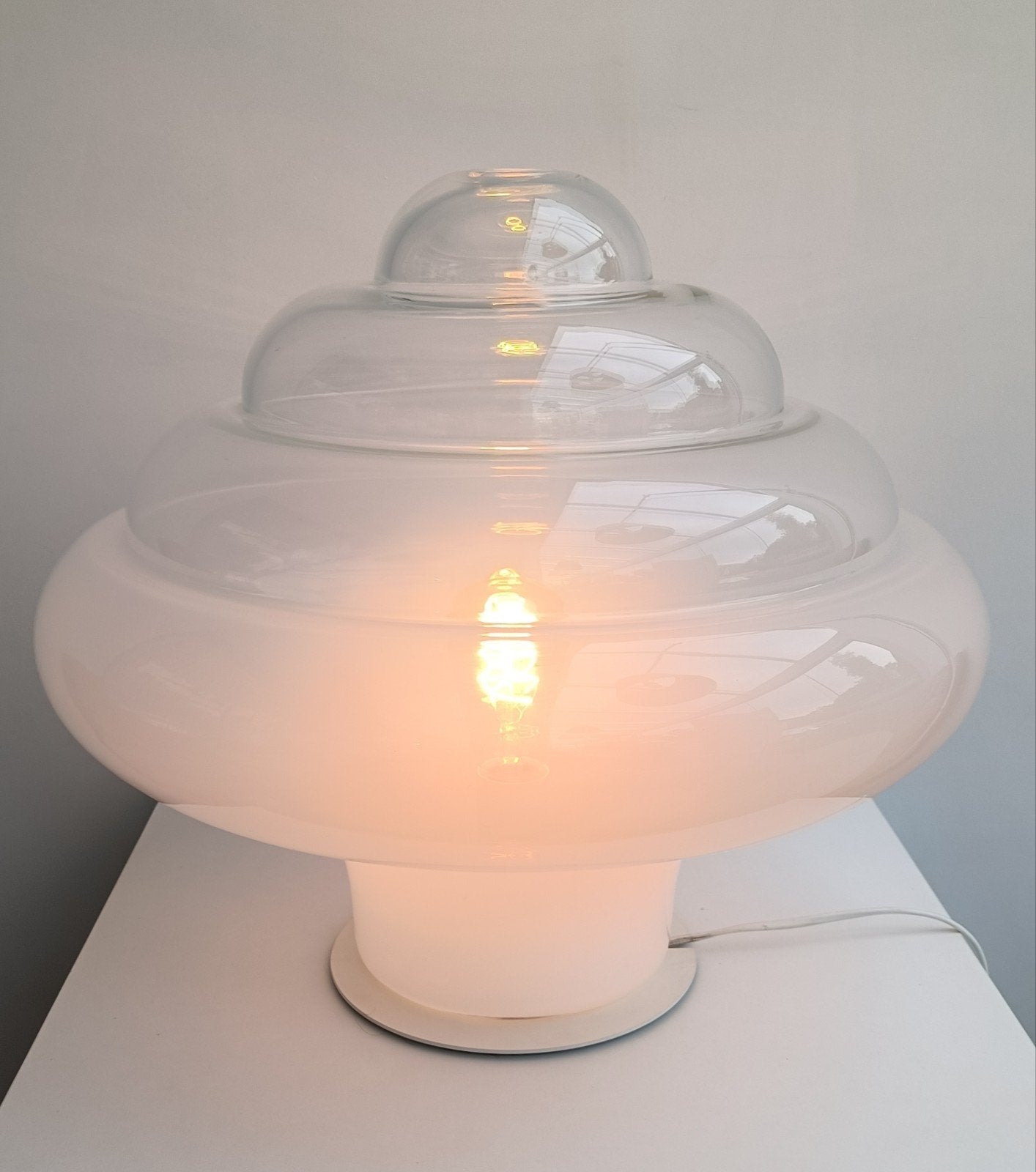Di Glass Flower Table Lamp – Italië – mondgeblazen, Ophalen