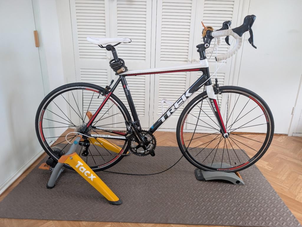 Trek racefiets 56 met Tacx fietstrainer, Fietsen en Brommers, Fietsen | Racefietsen, Aluminium, Meer dan 20 versnellingen, 53 tot 57 cm