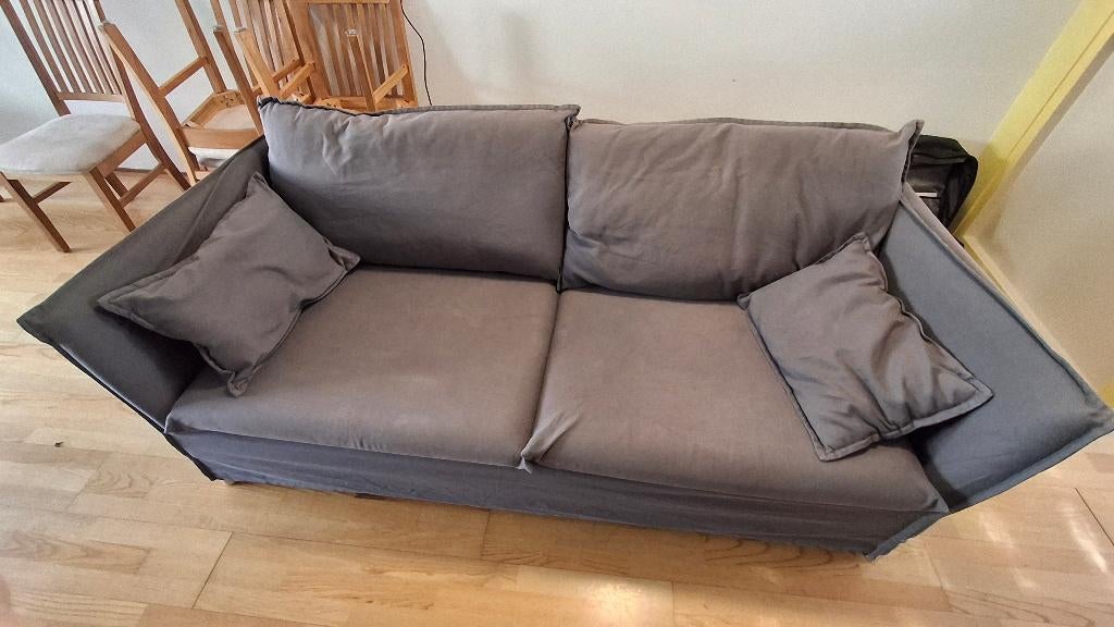 IKEA BACKSÄLEN 2-zits bank – Hallarp grijs, Ophalen, Gebruikt, Driepersoons, 75 tot 100 cm