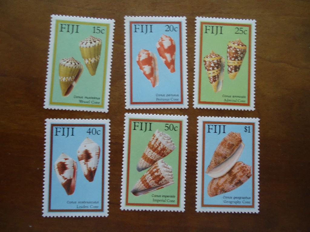 Slakken kegel Fiji 1987, mi. 559-64 postfris, Ophalen of Verzenden, Postfris, Dier of Natuur