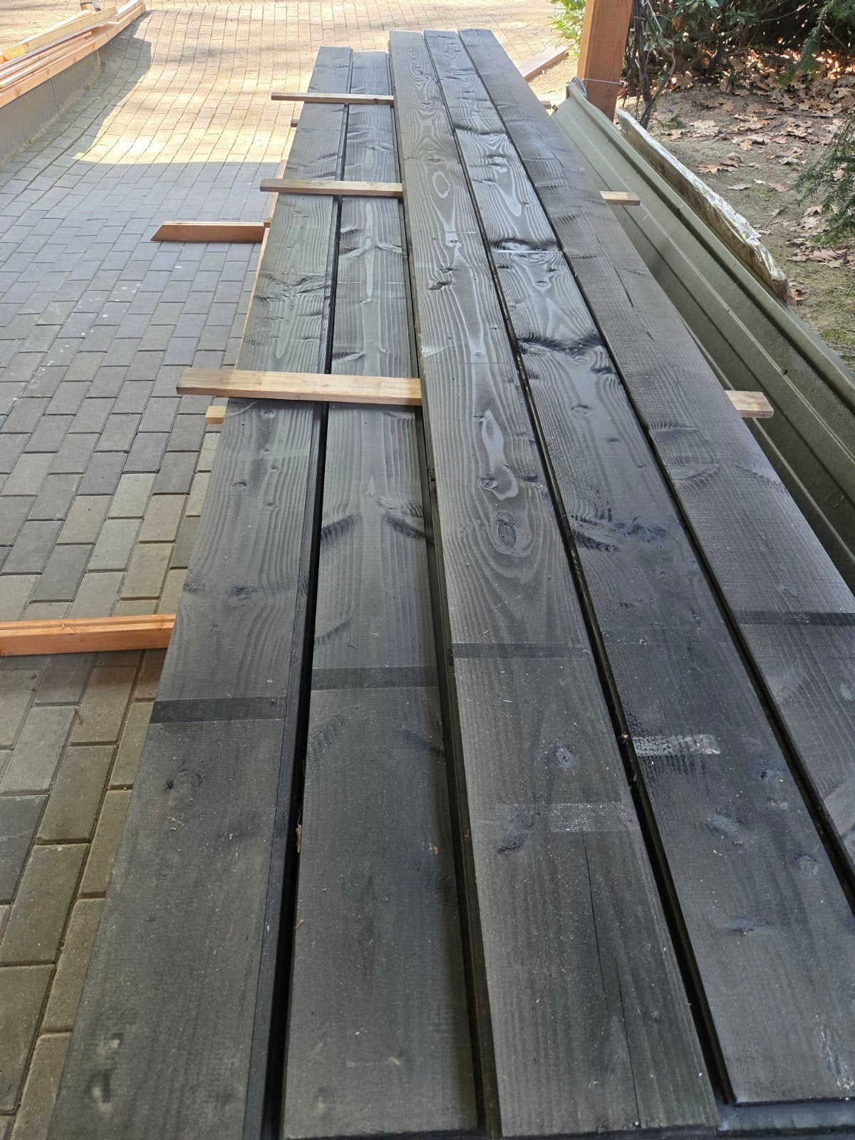 Douglas Zweeds Rabat Zwart - 5m lang 175mm 11/22mmi, Ophalen, Minder dan 25 mm, Nieuw, Plank