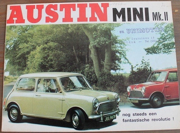 5 Austin autofolders +5dubbele, 60-70-80ies, Te koop als set, Ophalen of Verzenden, Zo goed als nieuw, Overige merken
