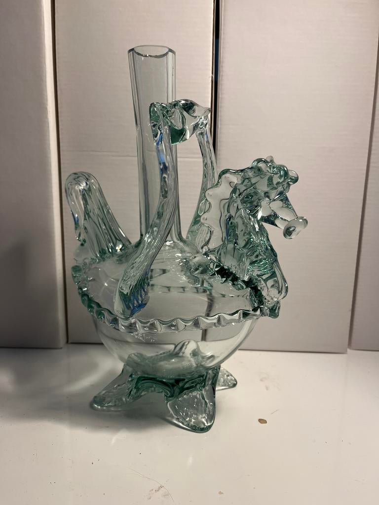 Glazen Fles Zeepaardje, Ophalen