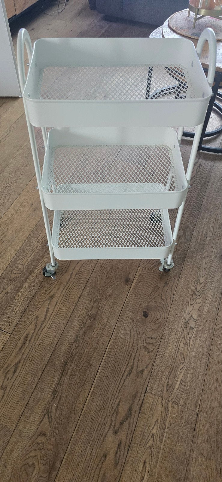 IKEA RÅSKOG roltafel wit - handige trolley, Ophalen, Zo goed als nieuw, Wit, Metaal