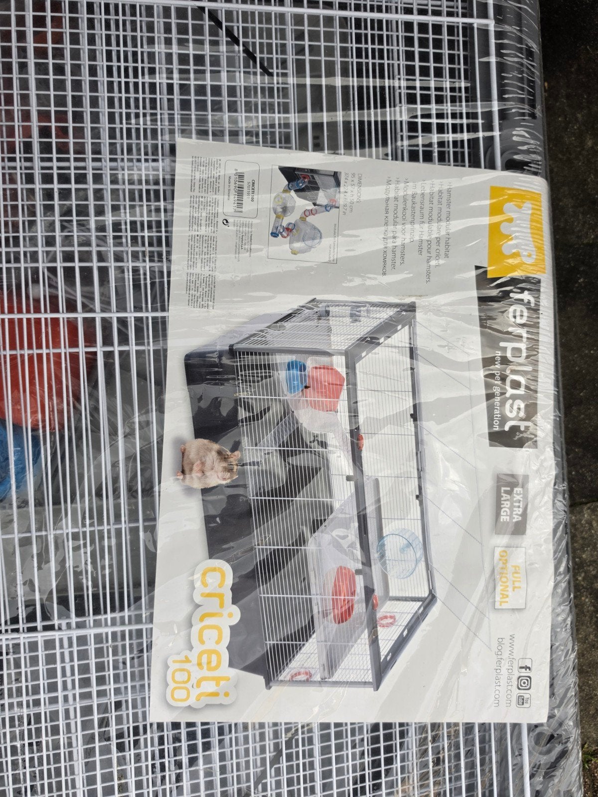 Ferplast criceti 100 knaagdierverblijf 2x, Dieren en Toebehoren, Kooi, Nieuw, Hamster, 75 tot 110 cm