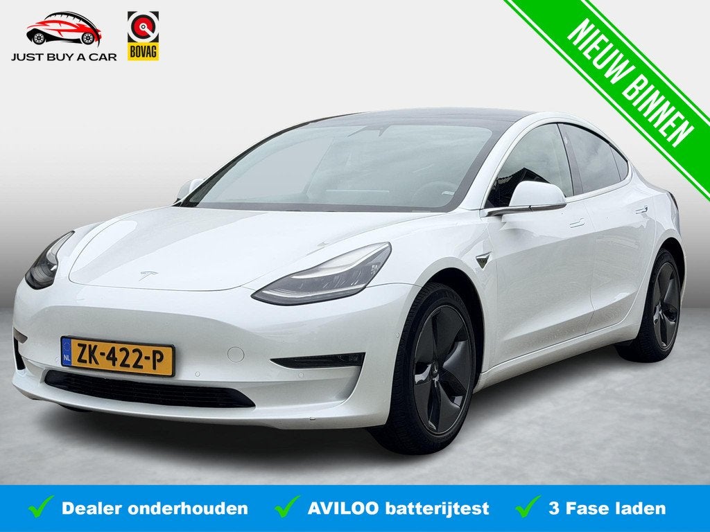 Tesla Model 3 Long Range AWD 75 kWh SOH 85,2 % / Trekhaak /, Met garantie (alle), Wit, Origineel Nederlands, 351 pk
