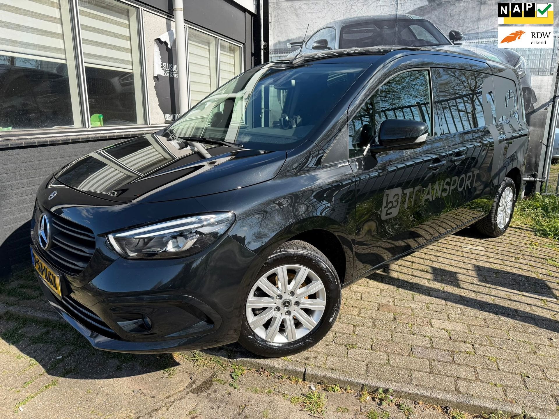 Mercedes-Benz CITAN 112CDI L2 AUT L+R Schuifdeur MB Garantie, Stof, Gebruikt, 116 pk, Zwart