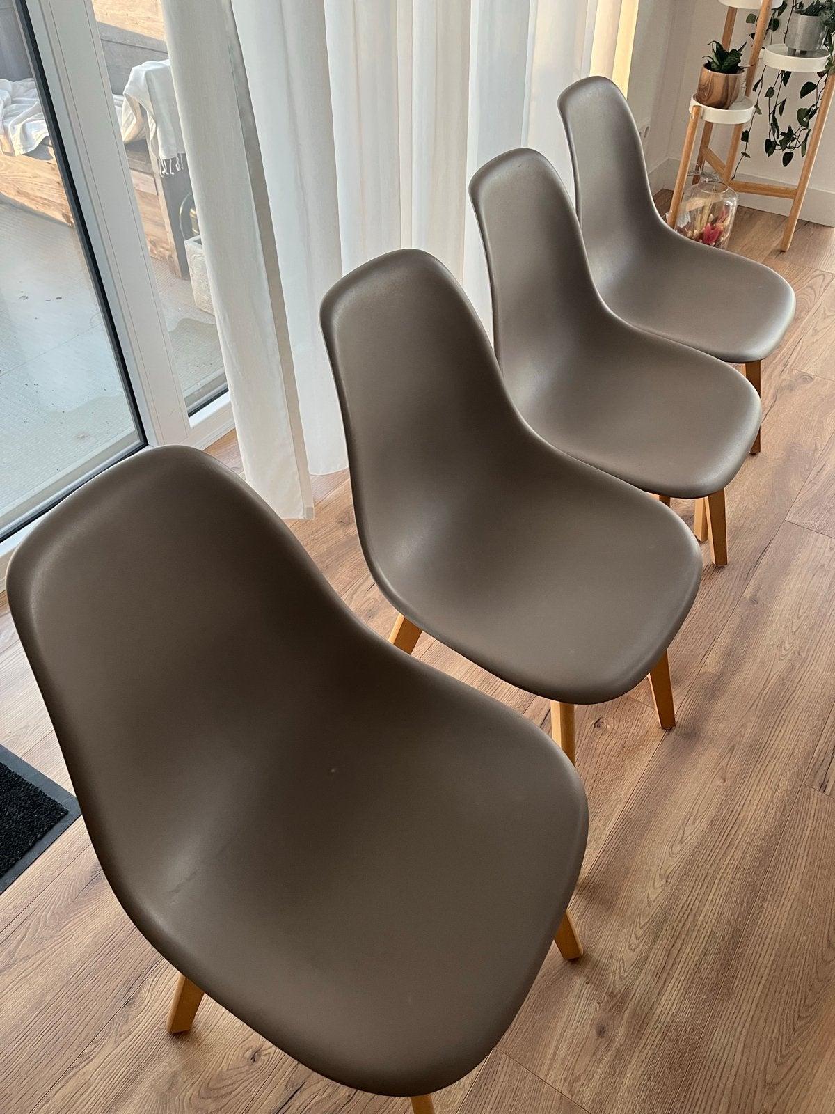 Set van 4 eetkamerstoelen, Ophalen, Zo goed als nieuw, Vier, Grijs