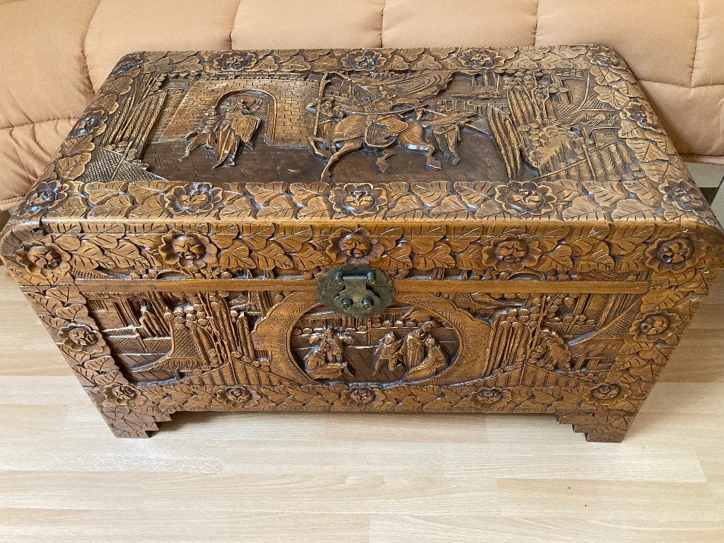 Antieke Chinese (kamfer) dekenkist, Ophalen