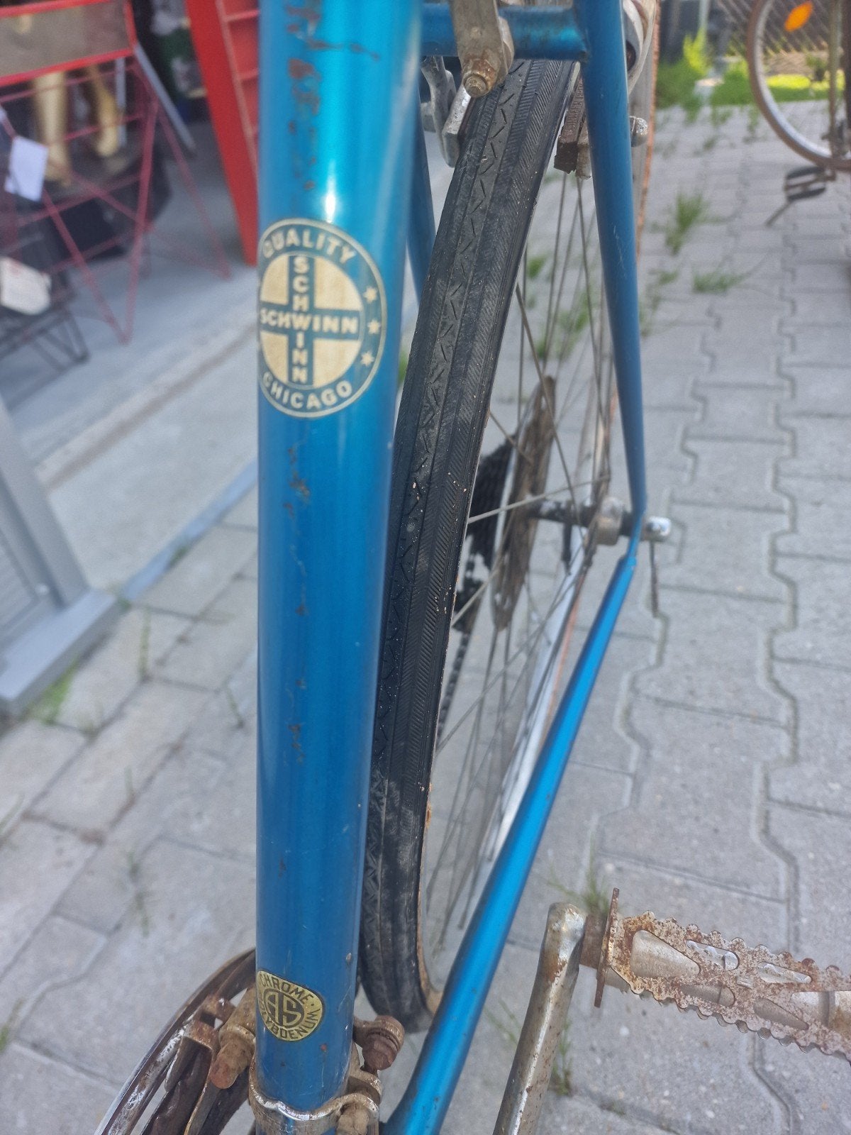 Vintage Schwinn wielren fiets racefiets, Ophalen, Jaren '60 of nieuwer, Velgrem, 59 cm of meer