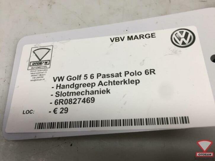 vw polo 6r slotmechaniek achterklep opener 6r0827469, Gebruikt, Volkswagen, Volkswagen AG, Berliner Ring 2
38440  Wolfsburg, DE