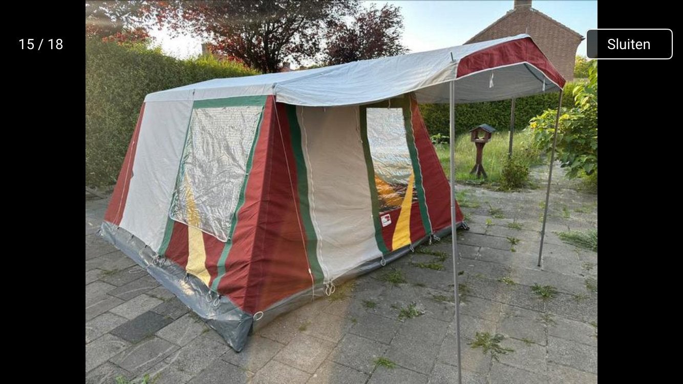 katoenen bungalow tent, Caravans en Kamperen, Ophalen of Verzenden, Gebruikt, Tot en met 4
