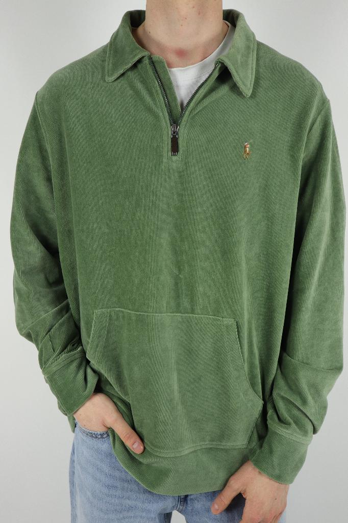 Ralph Lauren corduroy trui met kwart rits quarter zip - XL, -, -, Ralph Lauren, Maat 56/58 (XL)