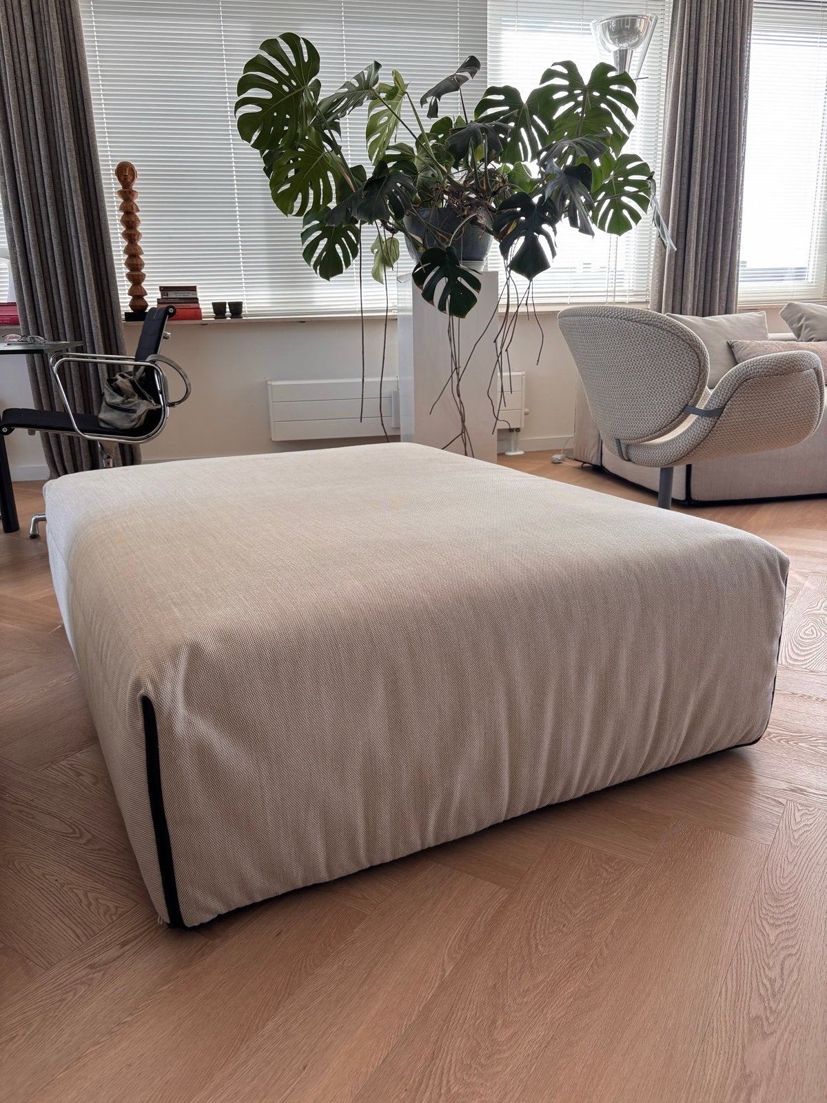 GRATIS Moroso Poef / Voetenbank met afneembare hoes, Huis en Inrichting, Ophalen, Gebruikt, 125 cm of meer, 100 tot 125 cm