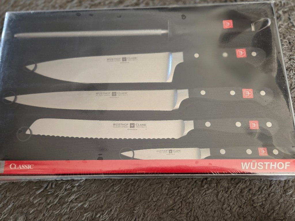 NIEUW IN DOOS: Wüsthof Classic Messenset (5-delig), Ophalen of Verzenden, Nieuw, Metaal, Overige merken