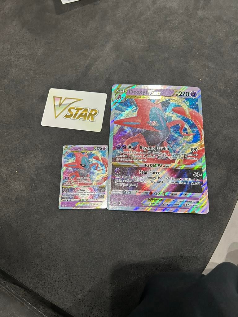 V star Deoxys promo 5 ban graphics pokémon kaart, Ophalen, Zo goed als nieuw
