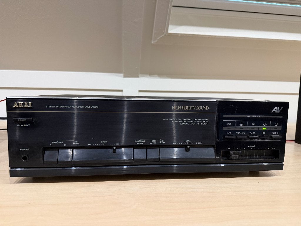 ✅ AKAI AM-A505 Stereo Integrated Amplifier, Overige merken, Refurbished, Ophalen of Verzenden, 60 tot 120 watt