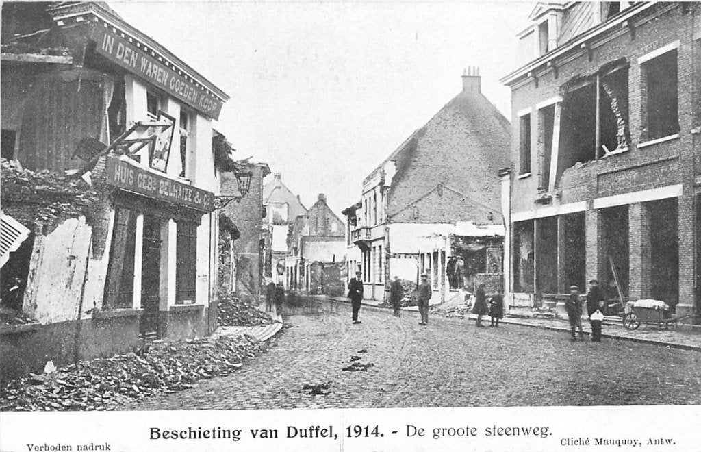 379-114-015 Duffel Beschieting 1914, Verzenden, Voor 1920, Overig Europa