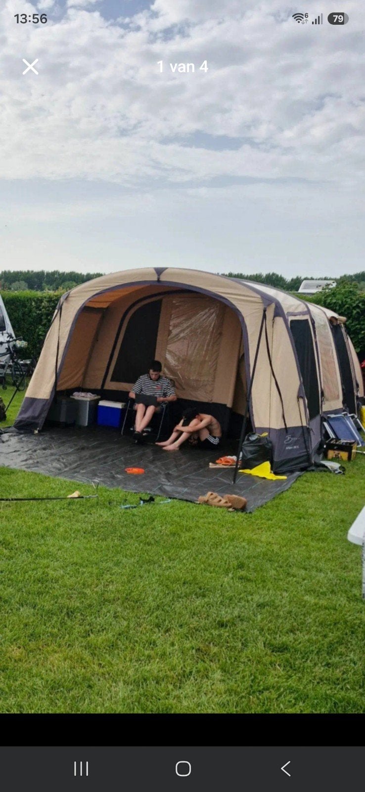 Bardani air 5-persoons familietent, Ophalen