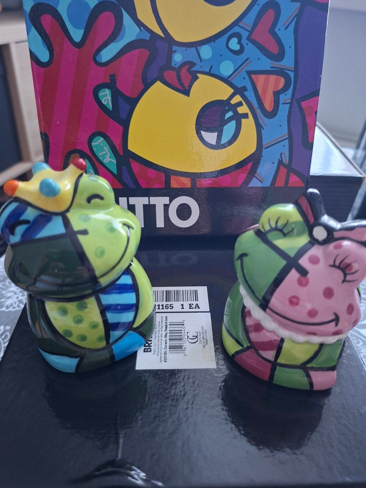 Romero Britto in Zout- en Peperstrooier, Huis en Inrichting, Keuken | Servies, Overige merken, Keramiek, Overige typen, Ophalen of Verzenden