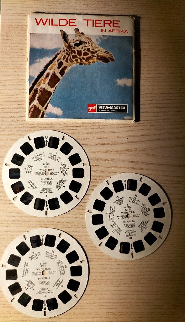 Viewmaster Wilde Tiere in Afrika - B 618 D, Ophalen of Verzenden, Gebruikt