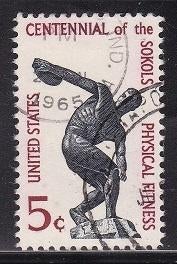4069 – USA michel 877 gestempeld , 100 jaar Sokol, Verzenden, Gestempeld, Noord-Amerika