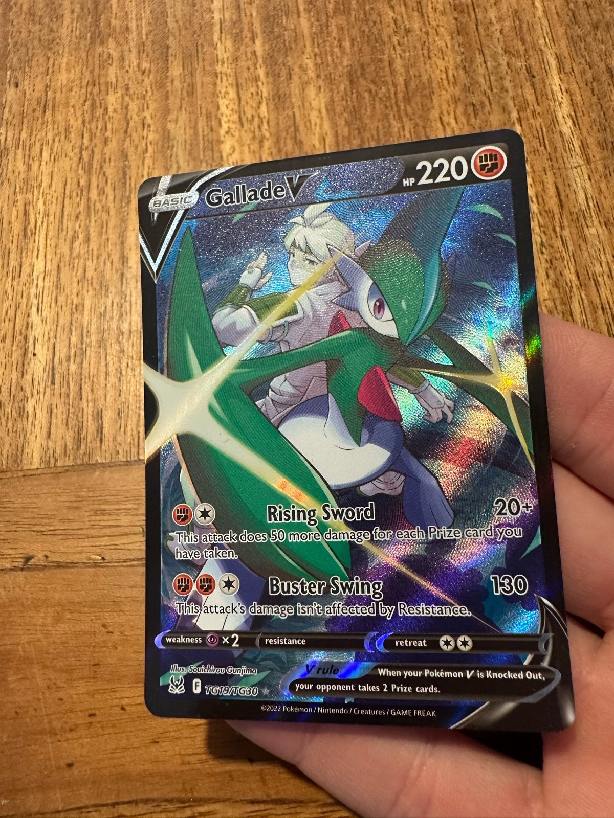 Gallade V Pokémon Kaart (TG13/TG30) - Zo goed als nieuw, Ophalen of Verzenden, Zo goed als nieuw, Losse kaart, Foil