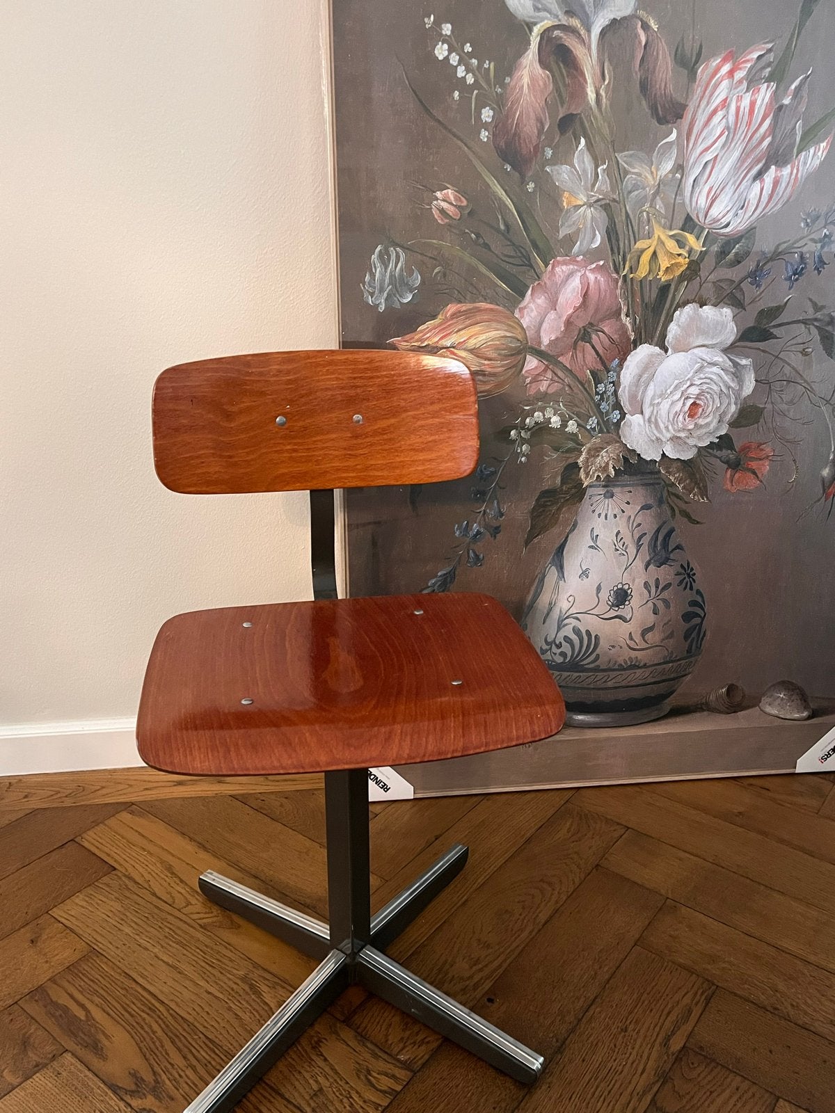 Vintage Marko schoolstoel kind • Dutch Design kruispoot, Ophalen