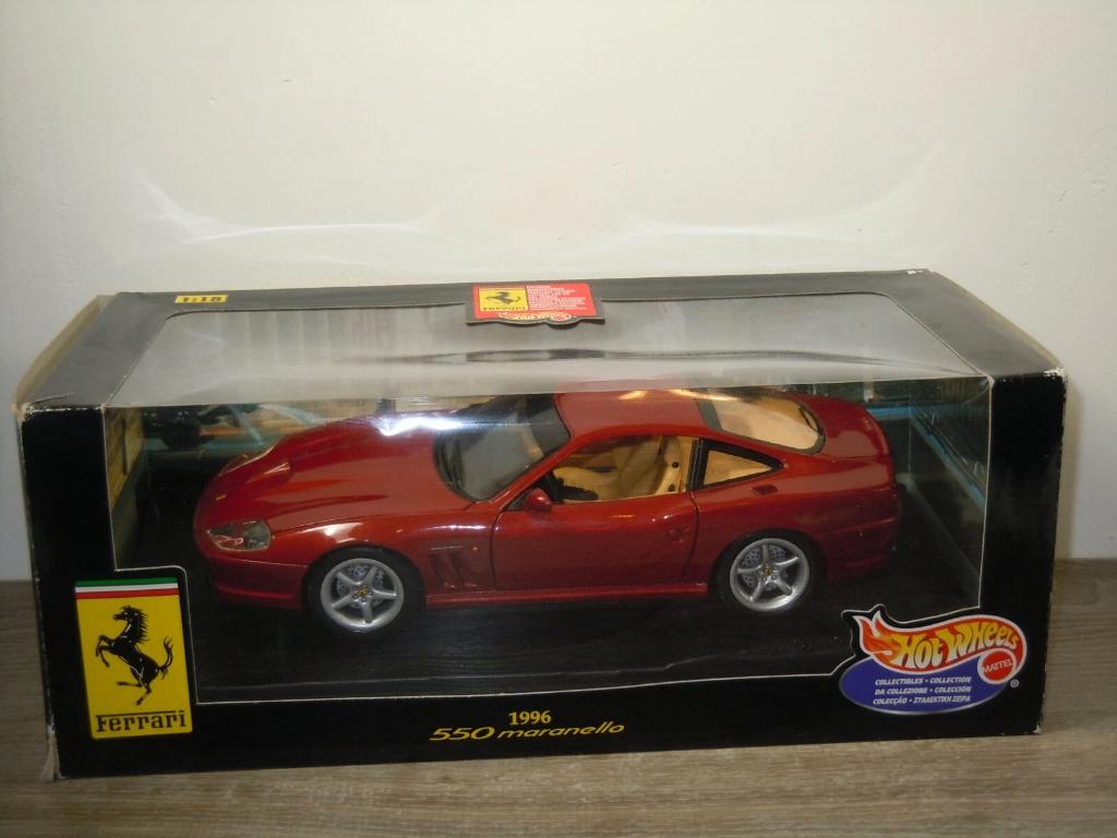 Ferrari 550 Maranello 1996 - Hotwheels 23916 - 1:18, Auto, Verzenden, Zo goed als nieuw, X