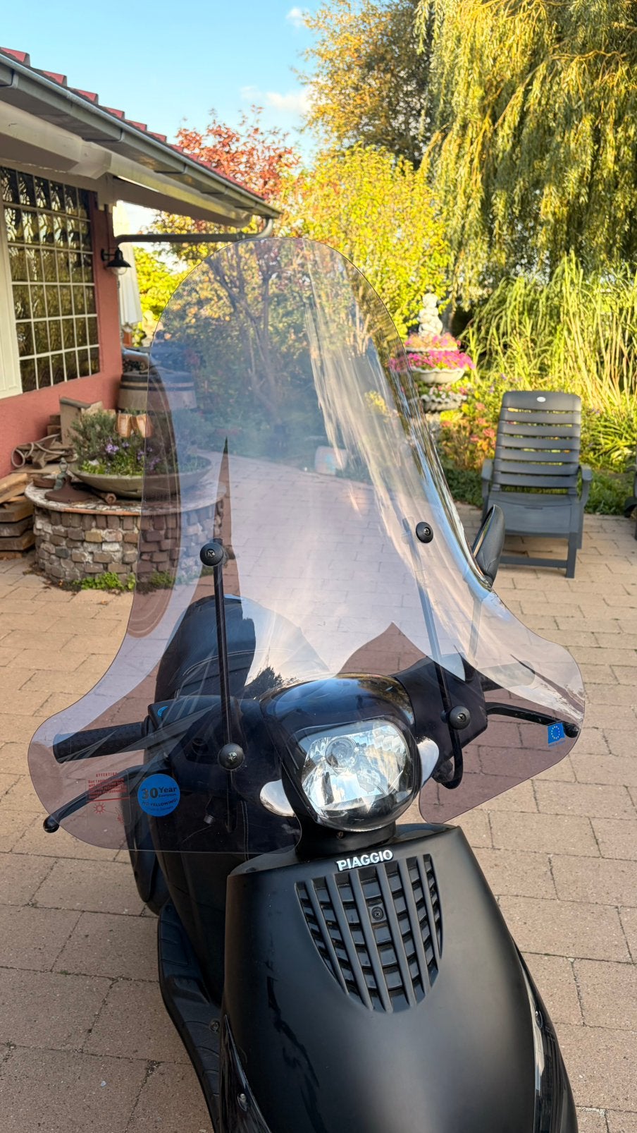 Piaggio zip hoog windscherm smoke, Fietsen en Brommers, Ophalen, Zo goed als nieuw, Benzine, Overige modellen