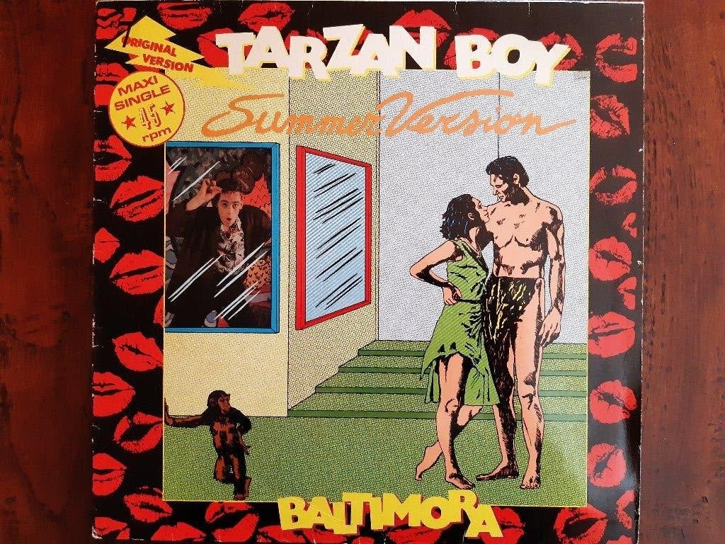 Baltimora - Tarzan Boy Summer Version (Maxi Single), Beschermende buitenhoes, Gebruikt, Ophalen of Verzenden, Pop