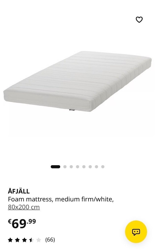 IKEA Afjall Medium Firm Matress x2, Ophalen, Gebruikt, 90 cm, Eenpersoons