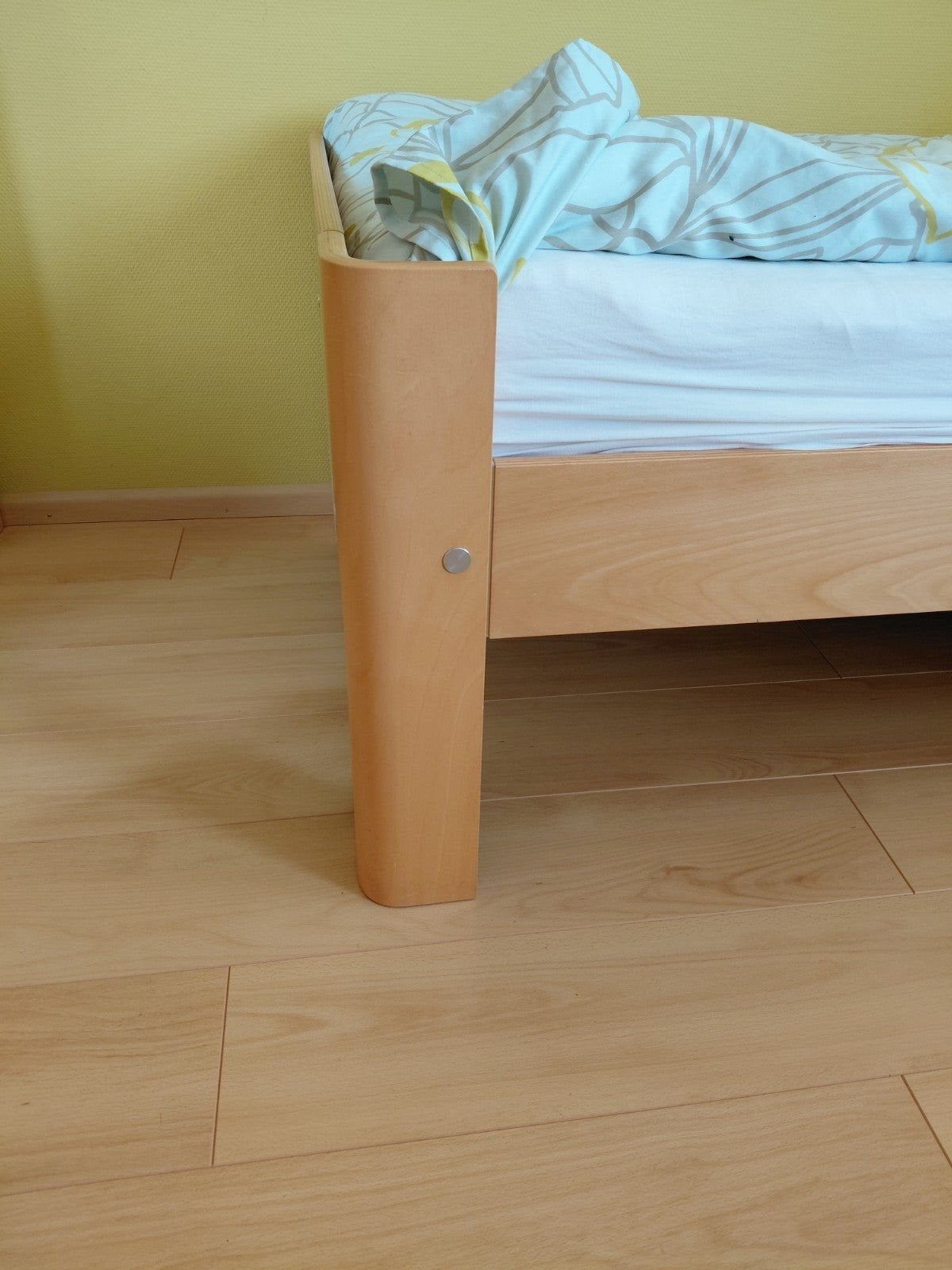 Hoge poten voor Auping Auronde. Instaphoogte 48 cm., Huis en Inrichting, Slaapkamer | Bedden, Ophalen, Eenpersoons, Hout, 90 cm