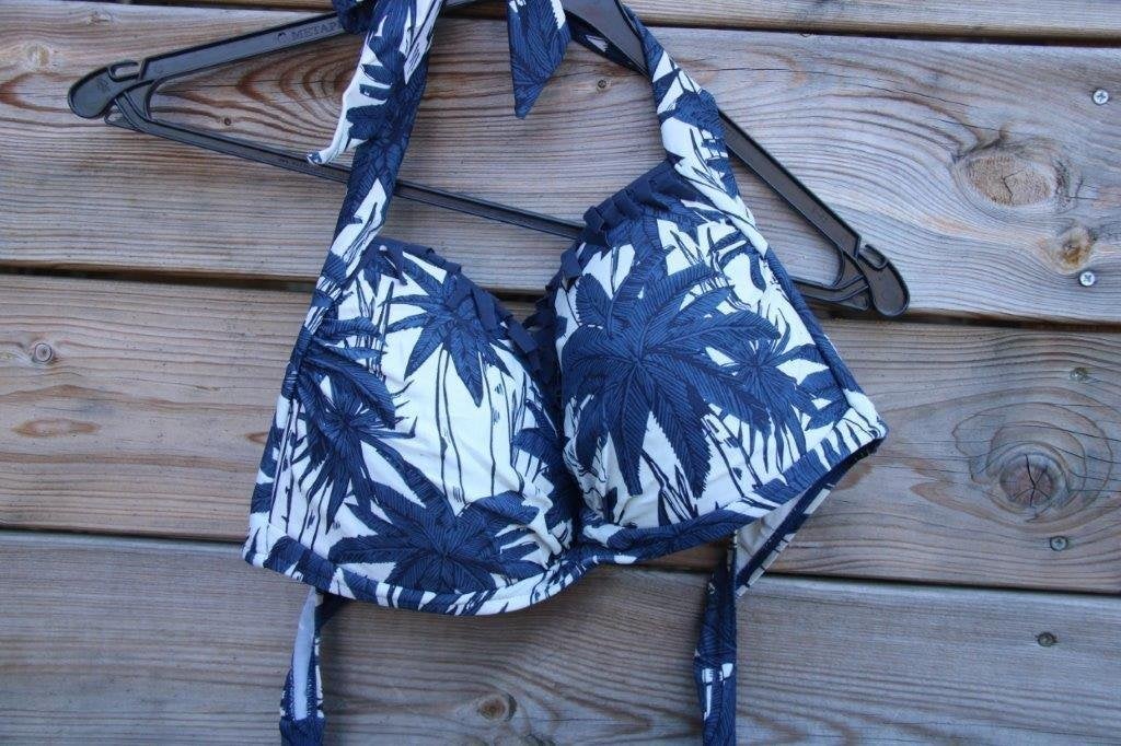 Bikini blauw/ beige Beachlife mt 44 D Cup Vaste prijs, Beachlife, Blauw, Ophalen of Verzenden, Zo goed als nieuw