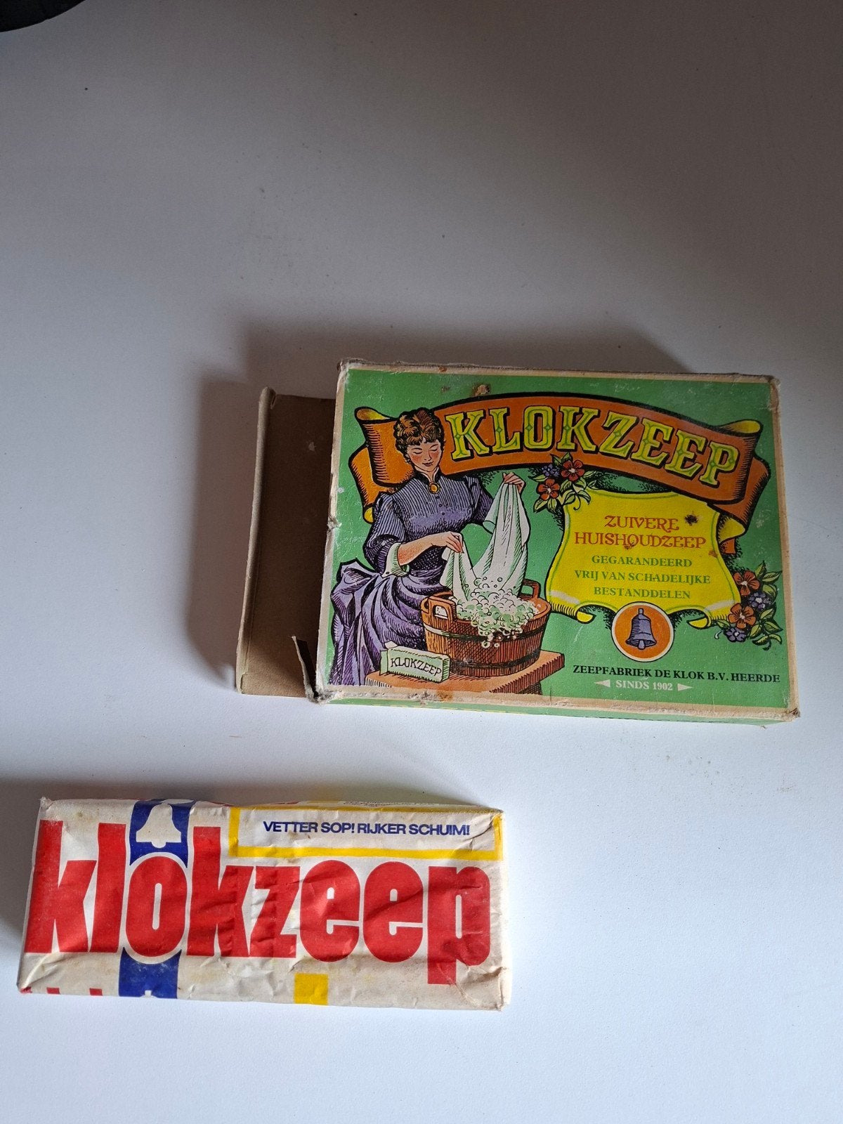 Vintage Klokzeep - Zuivere zeep met originele verpak, Ophalen of Verzenden